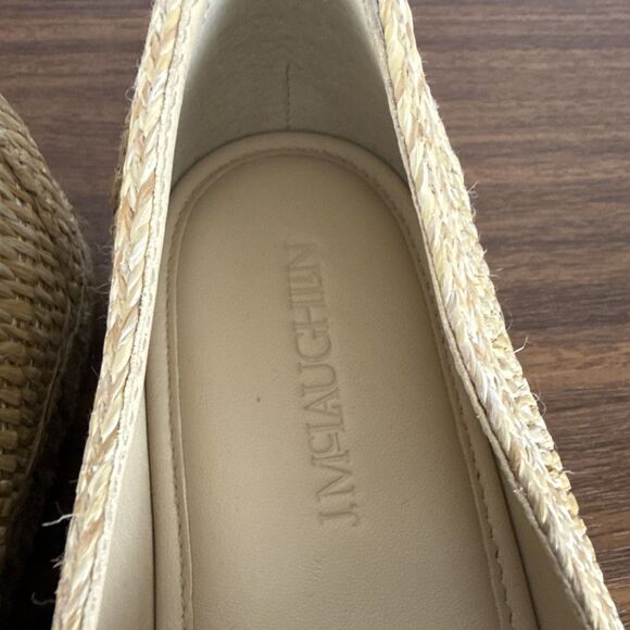 J McLaughlin Shira Raffia Espadrilles Woven Slide On Shoes Flats Beige Size 7 - Picture 7 of 13
